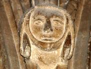 Female head on the south side of the north arcade January 2010